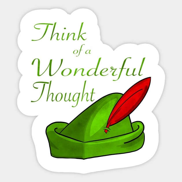 Think of a wonderful thought Sticker by MagicalMouseDesign